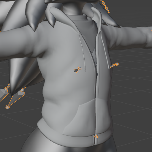 Blender clothing attachment example