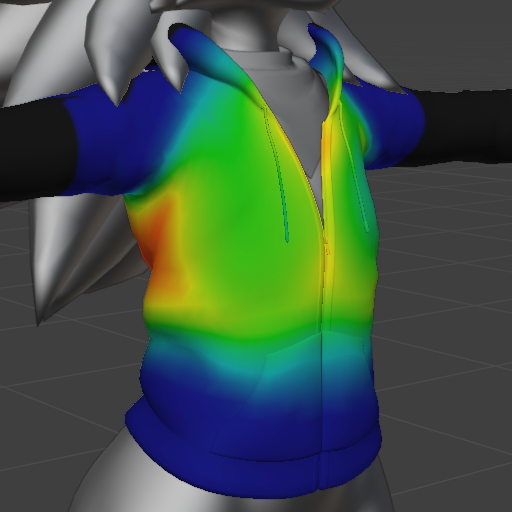 Blender clothing fitting example